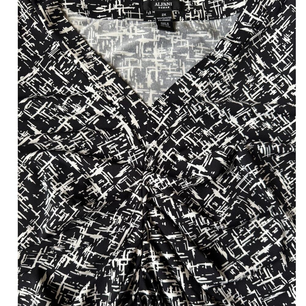 Alfani Ruched V-Neck Blouse - Picture 3 of 6